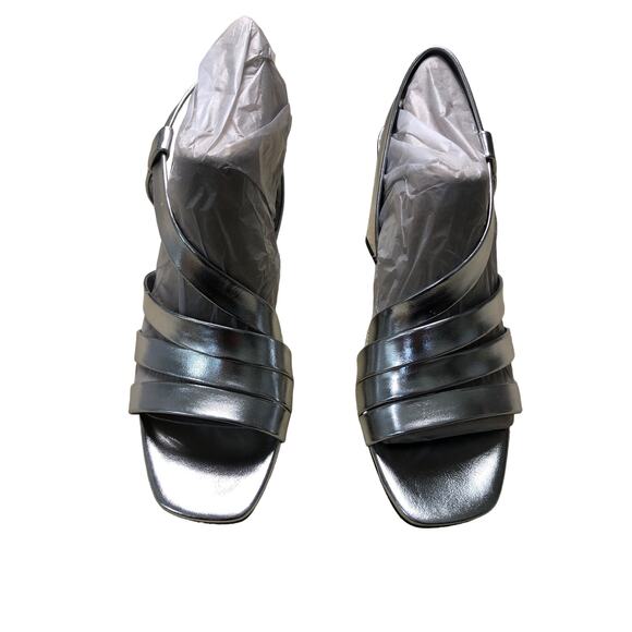 Lifestride SoftSystem Broadway Slingback Block heel Silver Size 7.5 - Picture 2 of 7